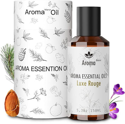 Hotel Scents Luxe Rouge 150mL Essential Oil Scent for Diffusers - The Exotic Spice of Saffron, Ambergris, Woody nuances, and Musk - Oil Blends for Aromatherapy - Home Luxury & Hotel Scent Collection