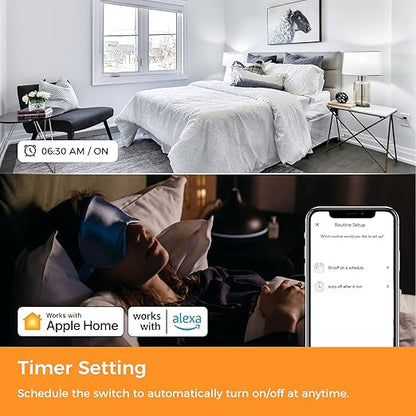 Refoss Smart Switch Single Pole 4 Pack, Smart Light Switch, Neutral Wire Required, Compatible with Apple HomeKit, Amazon Alexa, Voice Control, 120V AC, 2.4GHz Wi-Fi, No Hub Required