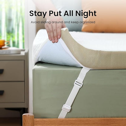 Marsail Twin Size Memory Foam Mattress Topper, 3 Inch Cooling Gel Infused with Soft Cover, CertiPUR-US and Oeko-TEX Certified, Sofa, RV, Camping