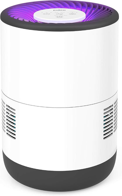 Pure Enrichment MistAire Eva - Mist-Free Evaporative Humidifier with Antibacterial Filter, 2.8-L Tank, 4 Speeds, Large Room Coverage up to 500 sq. ft., Night Light, Auto Shut-Off Timer, No White Dust