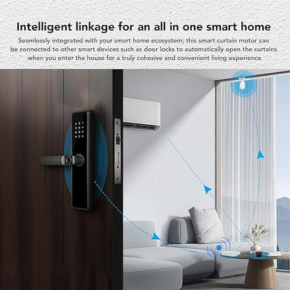Automatic Curtain Opener with Remote Control, Electric Curtain Driver Smart Electric Curtain Robot for Home