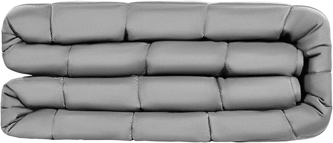 VEVOR Weighted Blanket 88 x 104 inch - King Size, 20 lbs Heavy Blanket with Cooling Glass Beads, Soft & Breathable for All-Season Use, Suitable for Adults 200-250 lbs, Ideal Gift Choice (Grey)