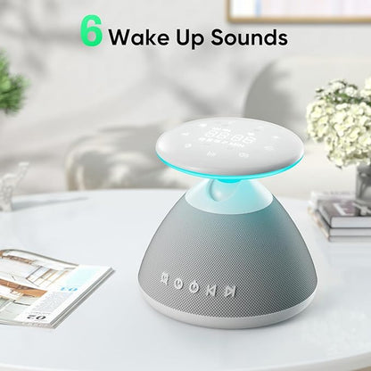 White Noise Sound Machine for Sleeping, 50 Non-Looping Soothing Sounds, 7 Color Night Light with Adjustable Brightness, Timer & Alarm Clock, Touch Screen Control for Baby, Kids, Adults, Home