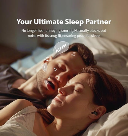 Invisible Sleep Headphones, Sleep Earbuds for Side Sleepers, Mini Noise Blocking Sleep Earphones, Bluetooth 5.3 Wireless Earbuds for Sleeping, Working, Black