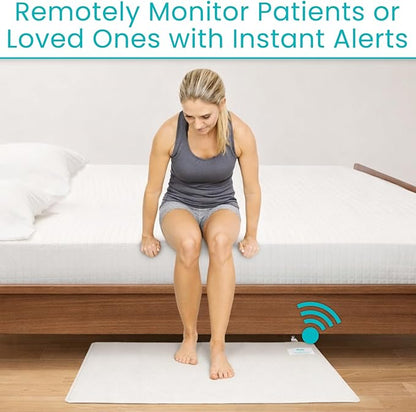 Vive Wireless Floor Alarm by Vive - Motion Sensor Kit for Elderly Dementia Patients - Weight Movement Pressure Pad Detector - Automatic Health Alert System for Mat