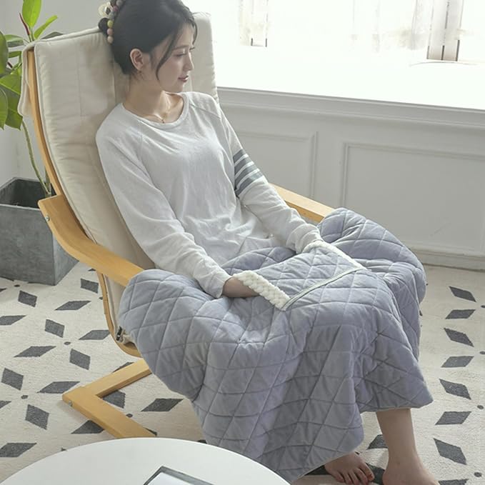 USB Electric Blanket | Portable USB Heating Blanket for Women,Soft Smart Temperature Control Winter Warmer for Car Bed Travel Home Desk Office Chair Dorm Couch