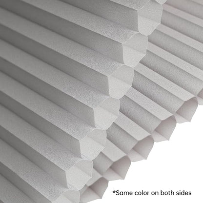 Motorized Cellular Shades with Remote, Light Filtering Smart Cellular Shades Compatible with Alexa, Honeycomb Window Blinds for Bedroom Home Office, Custom Size, Half Shading Misty Lavender