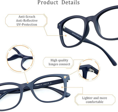 LifeArt Blue Light Blocking Glasses Anti Eyestrain Computer Reading Glasses Gaming GlassesTV Glasses Women and Men Anti Glare
