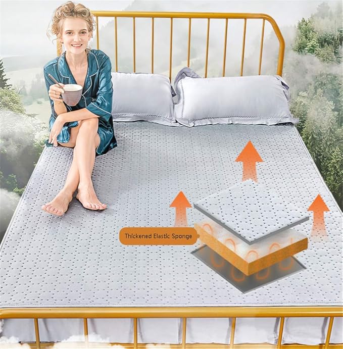 Electric Blanket, Electric Heating Mattress Pad Smart Reduce The Temperature Electric Heated Soft Bed Blanket 1-12h Timer 9 Control Heat Settings Overheating Protection