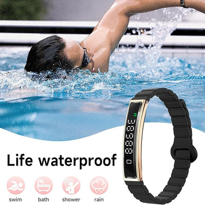 Smart Bracelet Fitness Tracker Heart Rate Monitor Sleep Activity Tracker Step Counter Calories Pedometer Waterproof Slim Thin Health Band for Women Ladies Men