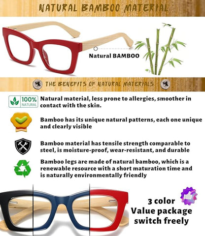 Hubeye Oprah Style Reading Glasses for Women Men Blue Light Blocking Computer Square Readers with Spring Hinge