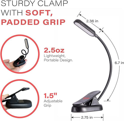 hooga Amber Book Light, Blue Light Blocking - Dual Mode Rechargeable Night Reading Light, 1600K Amber and 625nm Red for Reading in Bed at Night. Gift for Students, Kids, Travel, Study.
