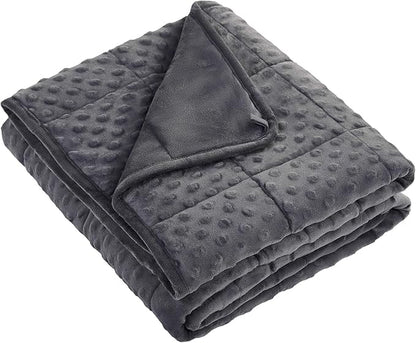 HOSUKKO Weighted Blanket - 3 lbs Grey Thciken Heavy Blanket - Small Size Breathable Blanket(36 * 48 inches, 3 lbs)
