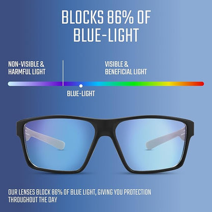Titan Gaming Glasses, Blue Light Blocking, Night Driving Glasses for Men, Computer Protection Christmas Gift for Gamers