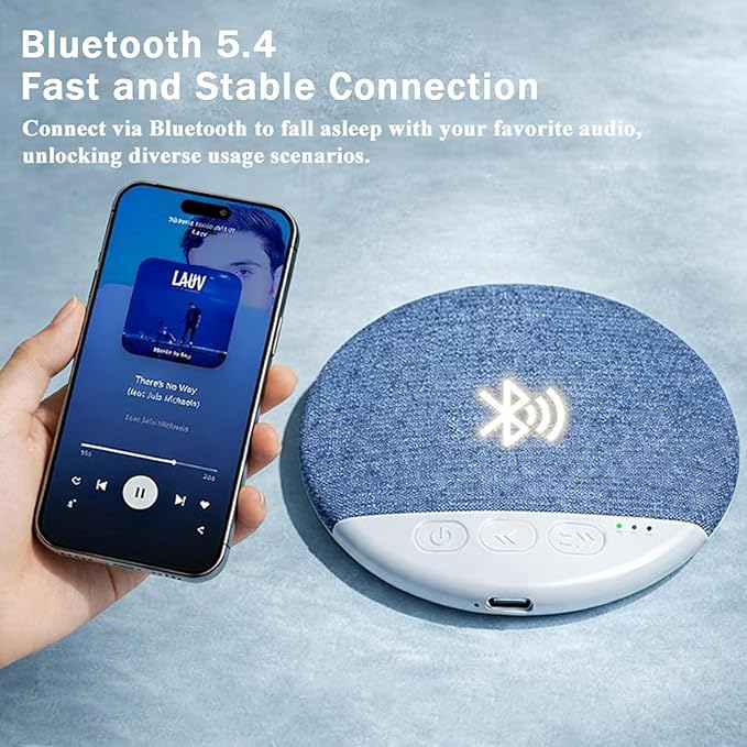 Pillow Speakers for Sleeping，Under Pillow Speaker with White Noise Timer, Mini Bone Conduction Sleep Aid with Stereo Bass (Green)