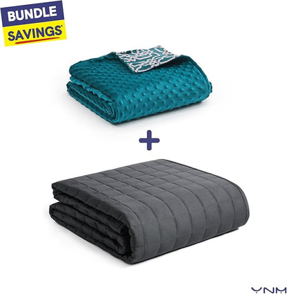 YnM Fuzzy Duvet Cover for Weighted Blankets (Infinite, 48''x72'')