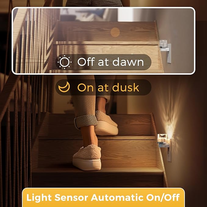 L LOHAS Night Lights Plug into Wall, 2 Pack 3000K/4000k/5000KColor Changing Night Light, 3CCT Color Temperature Night Light, Dusk to Dawn Sensor for Hallway, Bathroom