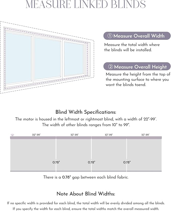 Graywind Smart Coupled Roller Shades Compatible with Alexa Google Custom Size Extra Large Motorized Blinds for Windows(Striped Beige)