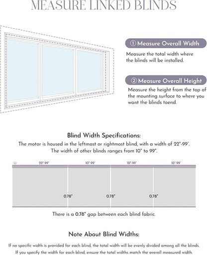 Graywind Smart Coupled Roller Shades Compatible with Alexa Google Custom Size Extra Large Motorized Blinds for Windows(Striped Light Grey)