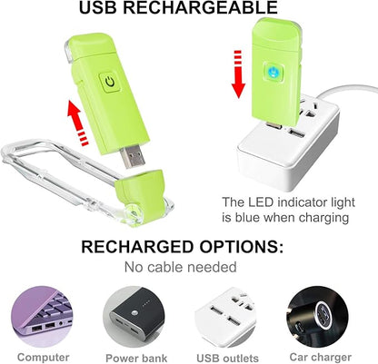 BIGLIGHT Amber Book Reading Light, LED Clip on Book Lights, Reading Lights for Books in Bed, Small Book Light for Kids, USB Rechargeable, 2 Brightness Adjustable for Eye Protection, Green