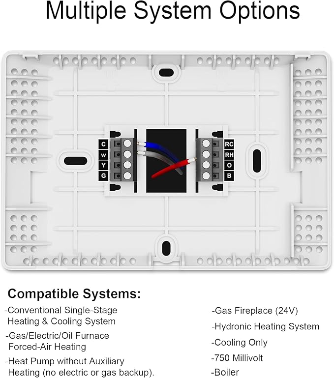 T21 Programmable Thermostat for Home, Digital Thermostat 1 Heat/1 Cool Compatible with Heat Pump and Single-Stage Systems, Dual Power Options Battery-Powered No C-Wire Required