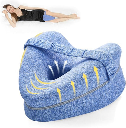 BEAUTRIP Leg Pillow | Ergonomic Side Sleeping Pillows | Memory Foam Knee Pillow with Strap for Side Sleeper | Leg Support Cushion with Removable and Washable Cover