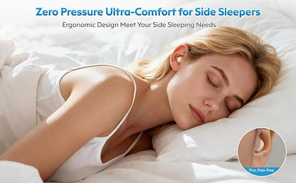Mini Sleep Earbuds for Side Sleepers, Comfortable Fit Ultra-Light Bluetooth 5.4 Invisible Sleep Headphones, LED Display Portable Case Small Earphones for Sleep Work Sports (Black)