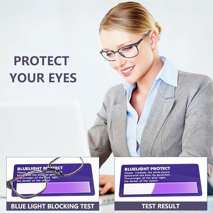 5 Pack Reading Glasses Blue Light Blocking for Women,Computer Readers with Spring Hinge