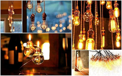 CTKcom T45 25 Watt Vintage Antique Light Bulbs E26 Base(4 Pack)- Antique Dimmable Bulb Spiral Tungsten Equivalent Warm Yellow Lamps for Home Light Fixtures Decorative 110V-130V