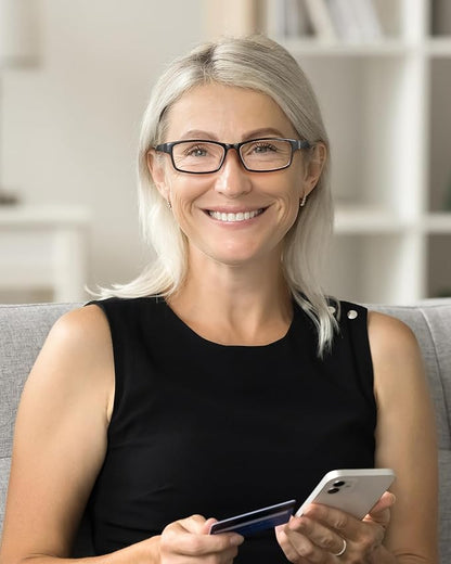 Reading Glasses for Women, 5 Pack Blue Light Blocking Readers, Lightweight Eyeglasses with Spring Hinge