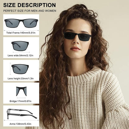 DONGDI Blue Light Blocking Reading Glasses 4 Pack Computer Readers for Women Men,Anti Glare UV Ray Filter Eyeglasses… (4 PACK SUNGLASSES, 2.00)
