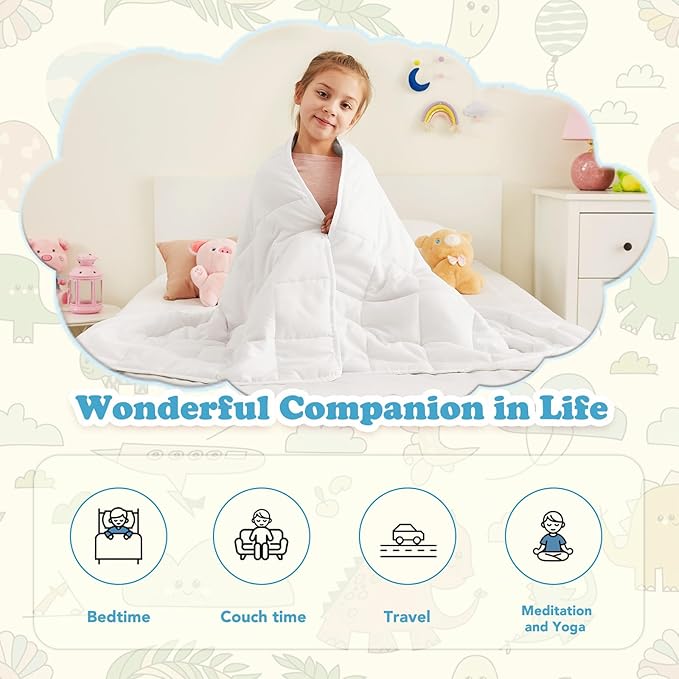 CuteKing Weighted Blanket: Weighted Blanket - Thick Blanket All Season (3lbs, 36"x48", White)