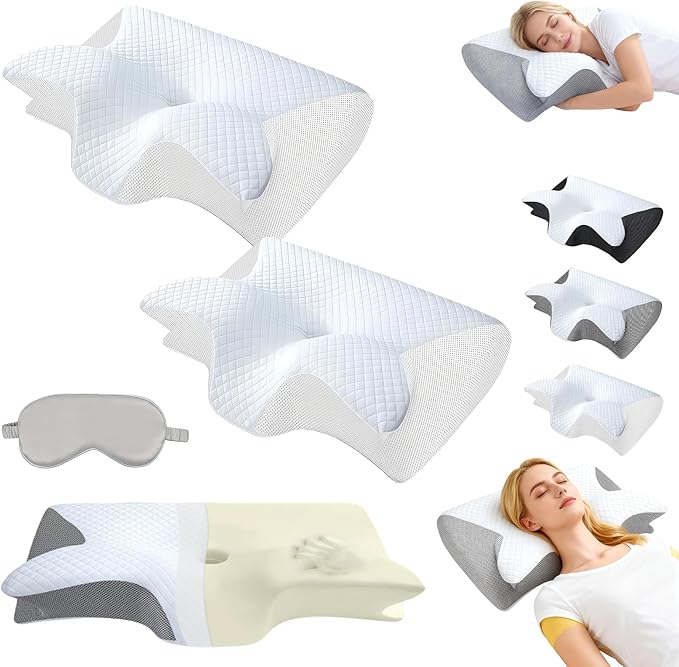Sleep Apnea Pillow Pillows for Side Sleepers, Ergonomic Pillow, Breathable and Not Stuffy, Made Memory Foam, for Neck Support, for Side, Back, Stomach Sleepers