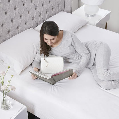 Knee Pillow for Side Sleepers & Pain Relief - Contour Pillow with Gel Memory Foam & Oeko-TEX 11x8.5x7 Inch for Spine Alignment Pregnancy Support Post-Surgery Hip & Back Pain
