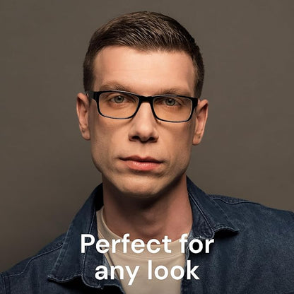 Gaoye +1.0 2-Pack of Reading Glasses - Blue-Light Filter, UV Protection - Readers with Rectangle Frames