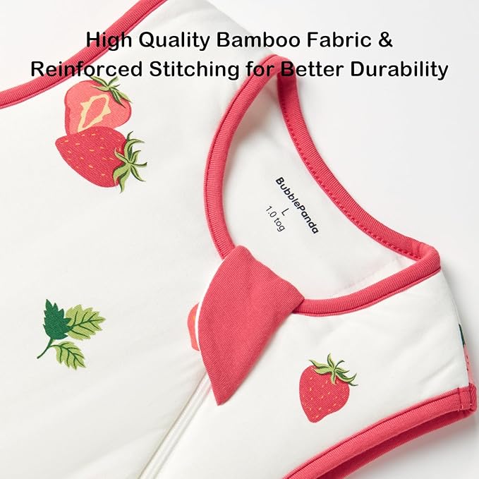 BubblePanda Rayon Made from Bamboo Sleep Sack 18-24 Months 1.0 Tog Soft Toddler Sleeping Sack 2t for Babies 2-Way Zipper Baby Wearable Blanket