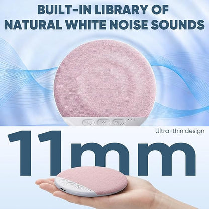 2026 New Sleep Pillow Speaker, Bluetooth Pillow Speaker for Sleeping with White Noise Timer Wireless Sleep Aid with Stereo Bass Private Sleep Earbuds for Adult Kids (Pink)