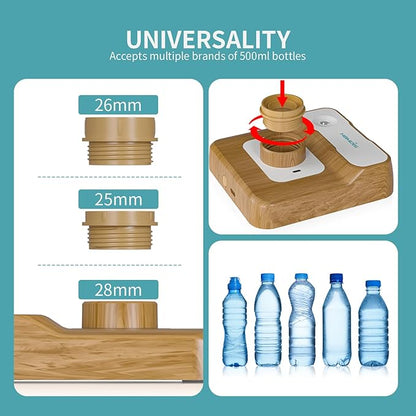 Portable Humidifiers for Travel, Small Mini Humidifier with Auto Shut-Off, Nightlight and Storage Bag for Hotel, Bedroom or Office, Plant Humidifier Indoor, Wood Grain