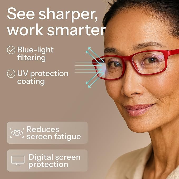 Gaoye Reading Glasses Blue Light Blocking, Spring Hinge Readers for Women Anti Glare Filter Lightweight Eyeglasses (5-Pack Mix Color 2, 2.25)