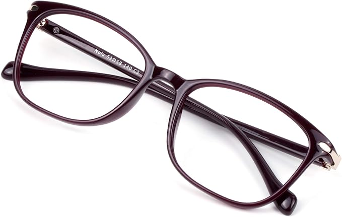 VisionGlobal Blue Light Blocking Glasses for Women/Men, Anti Eyestrain, Computer Reading, TV Glasses, Stylish Square Frame, Anti Glare(Red,+2.75 Magnification)