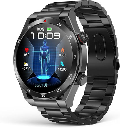 EarlySincere Smart Watch with Bluetooth Call,1.39" Smartwatches for Men Women, Fitness Watch with Blood Oxygen/HR/Sleep, IP67 Waterproof for Android iOS Black