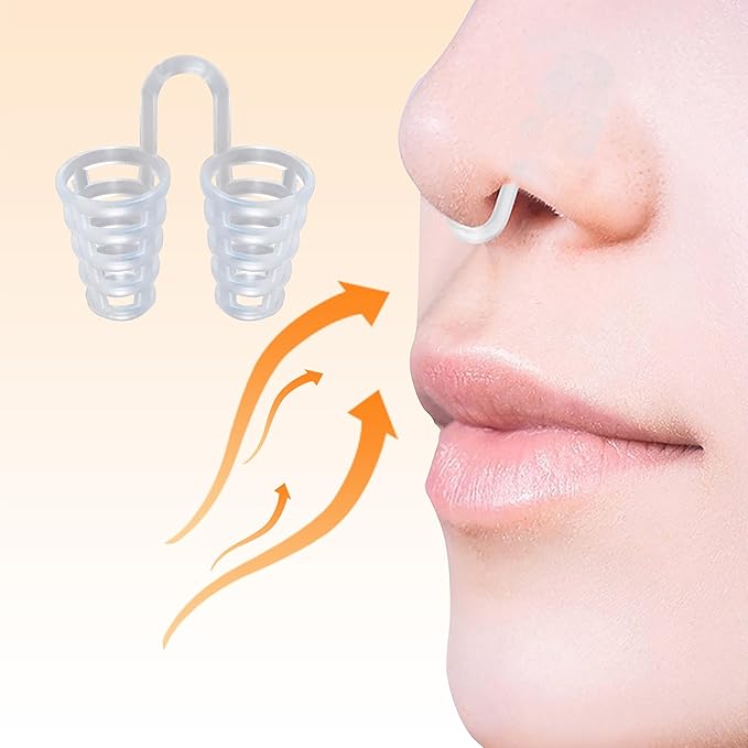 Nose Vent Sinus Relief Dilator (Pack of 12 Medium Size) Hard Cone Vents - A Simple Solution for Nasal Snorers - Reusable Snoring Device to enjoy a peaceful night's sleep - by Mobi Lock