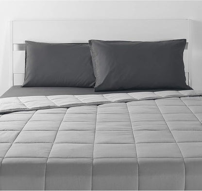 RelaxBlanket Weighted Blanket | 60''x80'',10lbs | for Individual Between 90-140 lbs | Premium Cotton Material with Glass Beads | Light Grey