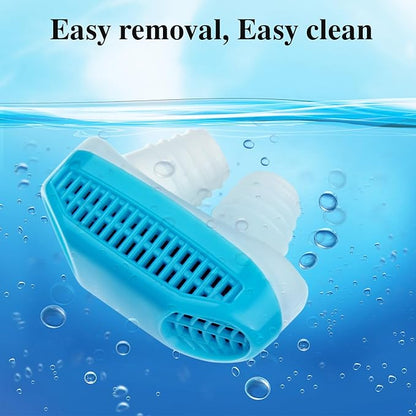 Anti Snoring Devices, Soft and Comfortable Material, Easy to Use&Clean for Women and Men Blue