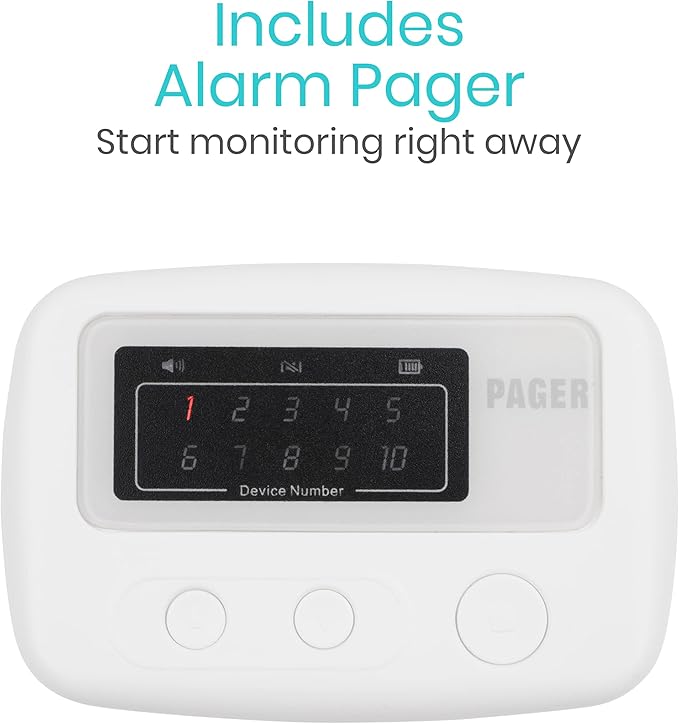 Vive Door and Window Alarm - Wireless Sensor Operated Kit for Elderly Dementia Patient Safety - Automatic Motion Health Alert System - Adhesive Strip and Battery Included - for Health Care, Caretakers