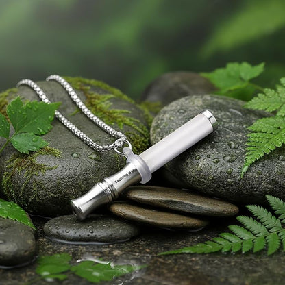 Breathe Free Necklace, Natural Stone Breathing Necklace for Stress Relief, Mindfulness and Relaxation, Anxiety Necklace Mindful Breathefree Calm Tool with Plant Cores, Portable Wellness Gift for Adult