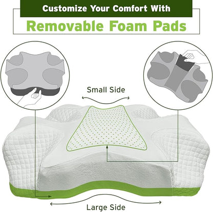 EnduriMed CPAP Pillow for Side Sleeping - Adjustable Memory Foam CPAP Pillows for Side & Back Sleepers - Eligible for Better Sleep with CPAP Machine