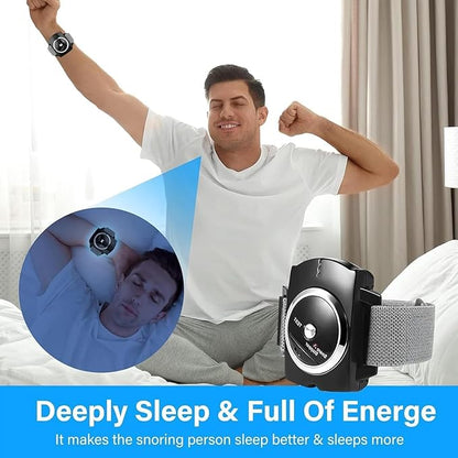 Anti Snoring Wristband Device Intelligent, Sleep Wearing Watch, 7-Speed Intensity Adjustment & Effective Snoring Prevention, to Reduce Snoring Improve Nighttime Sleeping