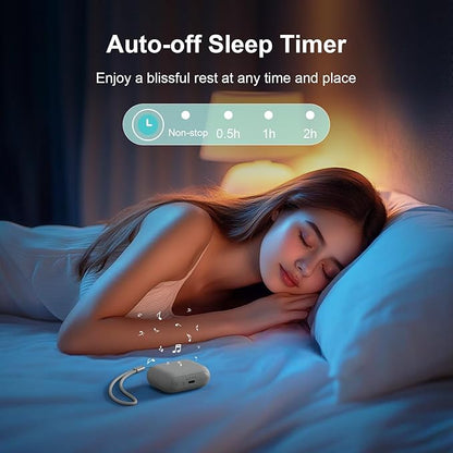 ANJANK Mini Portable Travel White Noise Sound Machine for Adults, 20 Soothing Sounds, Powerful Battery, 30-Level Volume, Sleep Timer, Noise Canceling for Sleeping, Home, Airplane
