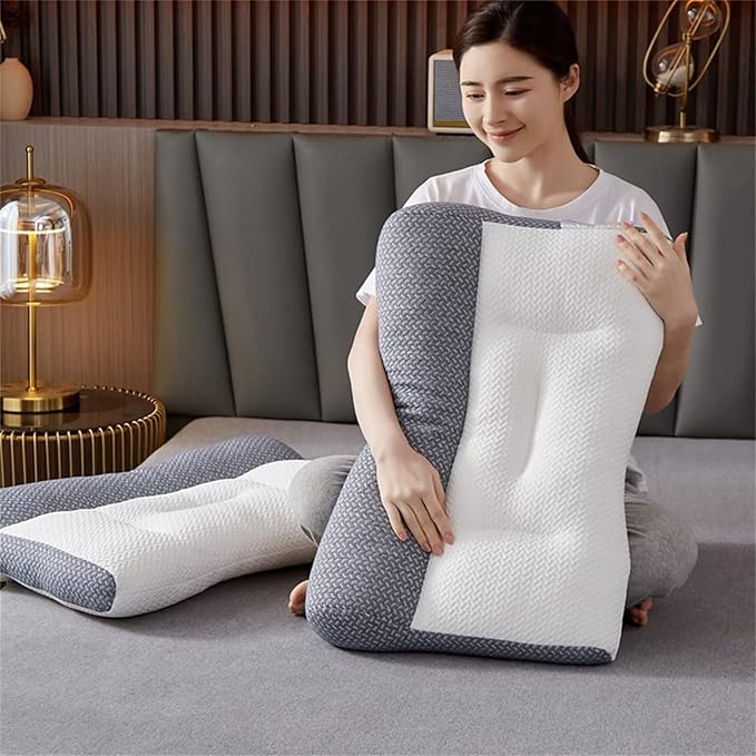 Proease Pillows for Sleep Apnea, Proease Orthopedic Deep Sleep Pilloow, Pro Ease Sleep Apnea Pillow, Ergonomic Piillow for Neck and Shoulder, Proease Pillow for Side, Back, Stomach Sleepers (White)